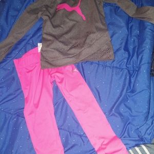 1 girl puma outfit (size 4) and 1 Adidas skort (size 5)